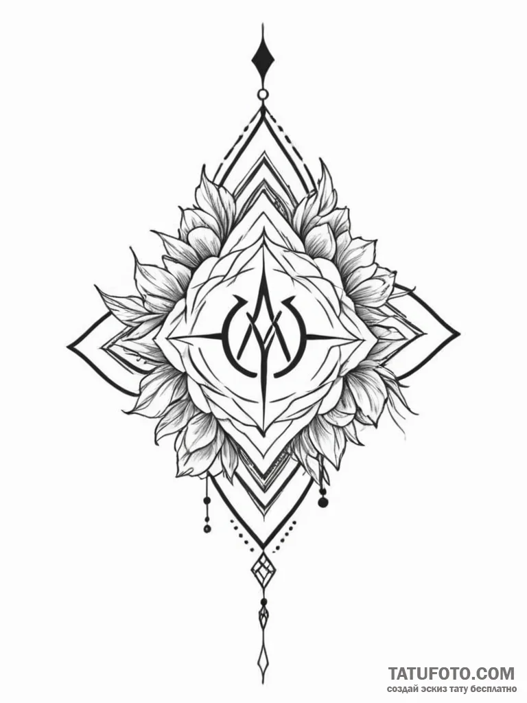 Tattoo sketch a minimalist representation of... - эскиз тату (№1751138285_0, 28.06.2025 19:18) — Tatufoto.com