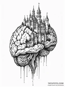 Tattoo design a complex brain or mind represe... - эскиз тату (№1751138821_0, 28.06.2025 19:27) — Tatufoto.com