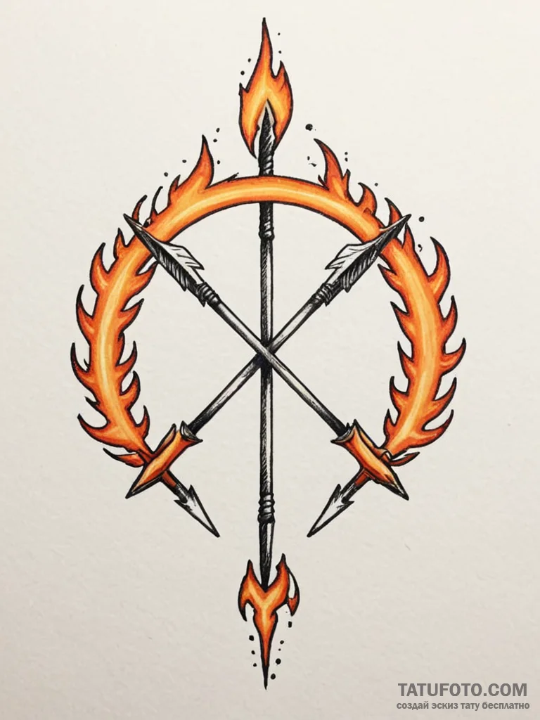 Tattoo sketch a sagittarius symbol formed by... - эскиз тату (№1751140852_0, 28.06.2025 20:00) — Tatufoto.com