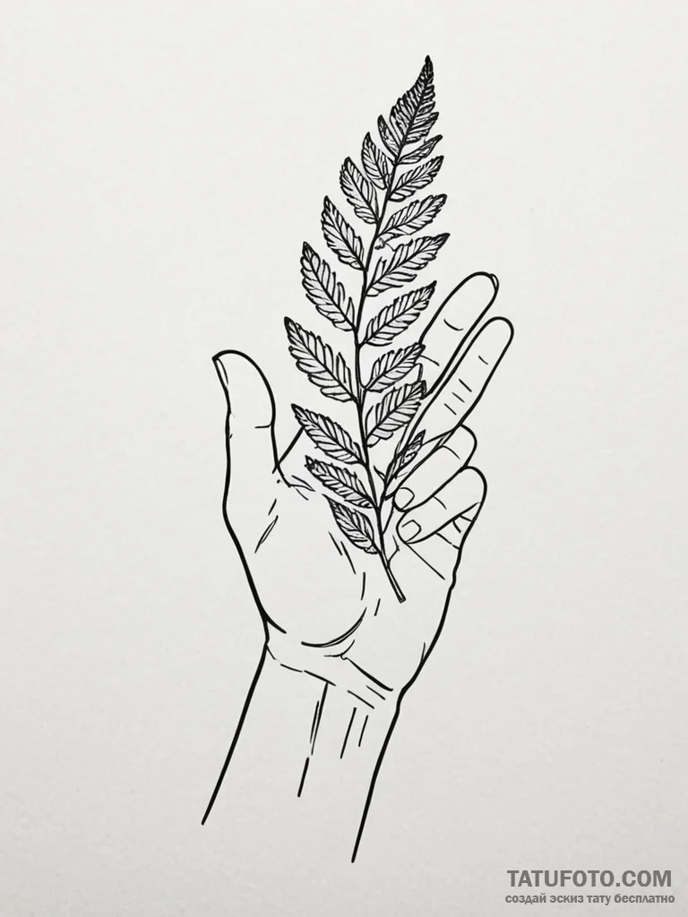 A minimalist tattoo of a hand holding a glowi... - эскиз тату (№1751141390_0, 28.06.2025 20:09) — Tatufoto.com