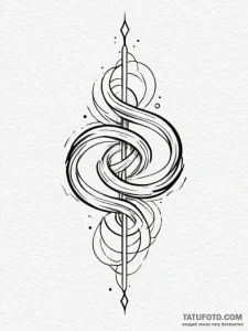 Tattoo sketch a glowing data stream forming a... - эскиз тату (№1751141472_0, 28.06.2025 20:11) — Tatufoto.com