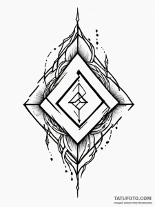 143. tattoo sketch: "potok" rune as a path of... - эскиз тату (№1751141656_0, 28.06.2025 20:14) — Tatufoto.com