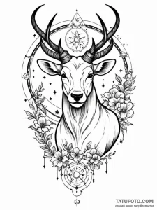 Tattoo sketch a zodiac symbol where the anima... - эскиз тату (№1751141999_0, 28.06.2025 20:19) — Tatufoto.com
