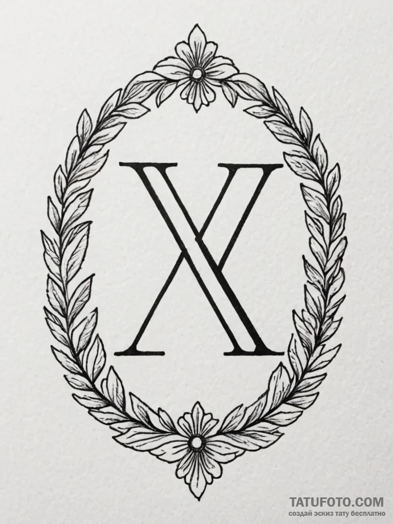 Tattoo sketch a roman numeral for an importan... - эскиз тату (№1751142416_0, 28.06.2025 20:26) — Tatufoto.com