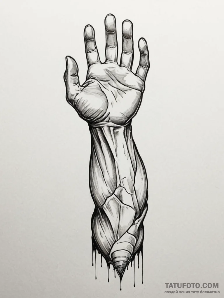 Tattoo design a powerful, muscular forearm wi... - эскиз тату (№1751142753_0, 28.06.2025 20:32) — Tatufoto.com