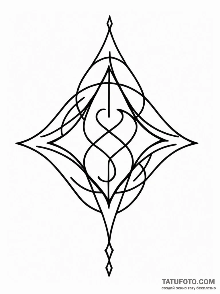 Tattoo design a minimalist symbol of a "mute"... - эскиз тату (№1751144489_0, 28.06.2025 21:01) — Tatufoto.com