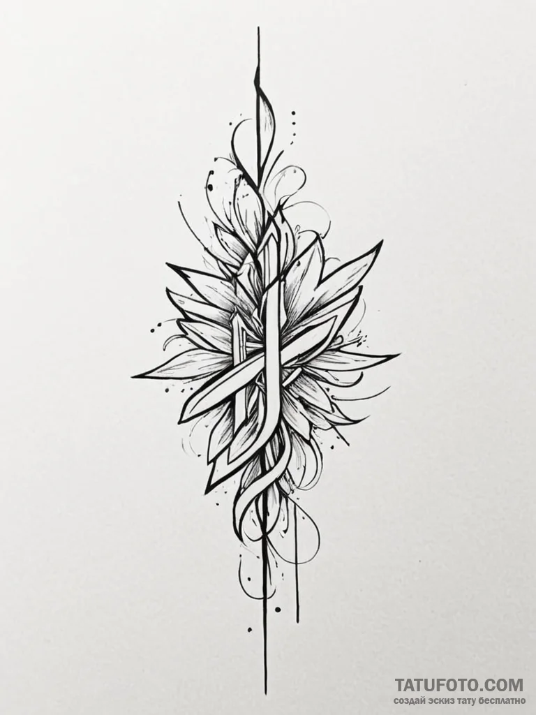 Tattoo sketch a word that transforms into an... - эскиз тату (№1751145191_0, 28.06.2025 21:13) — Tatufoto.com