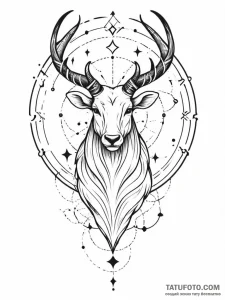 Tattoo design a zodiac animal partially rende... - эскиз тату (№1751145272_0, 28.06.2025 21:14) — Tatufoto.com