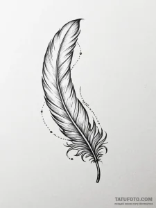 Tattoo design a feather transforming into a b... - эскиз тату (№1751145809_0, 28.06.2025 21:23) — Tatufoto.com