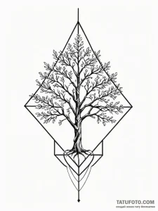 Tattoo design a minimalist geometric represen... - эскиз тату (№1751148332_0, 28.06.2025 22:05) — Tatufoto.com