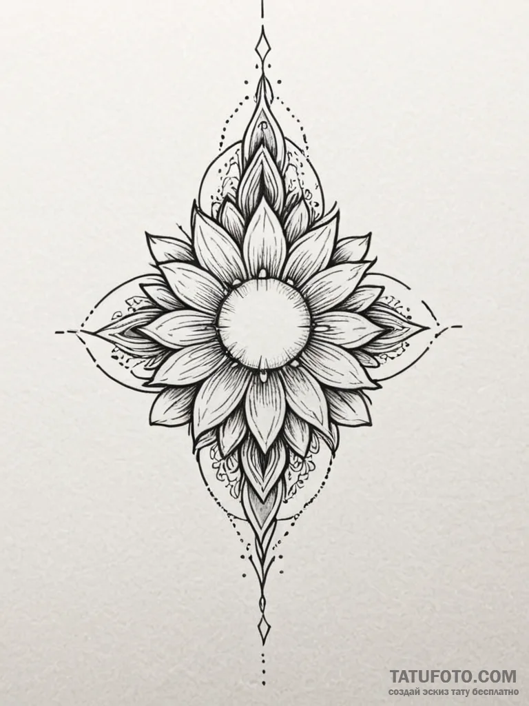 Tattoo design a delicate light breaking throu... - эскиз тату (№1751149705_0, 28.06.2025 22:28) — Tatufoto.com