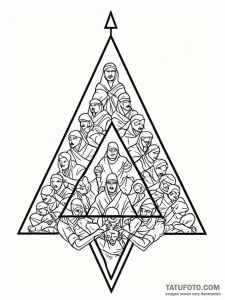 Tattoo sketch a group of abstract figures sup... - эскиз тату (№1751150142_0, 28.06.2025 22:35) — Tatufoto.com