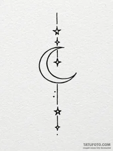 Tattoo design a single, tiny star or moon sym... - эскиз тату (№1751150218_0, 28.06.2025 22:36) — Tatufoto.com