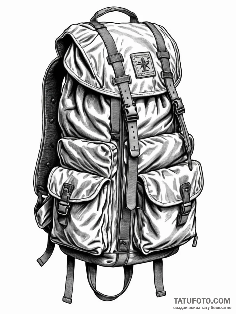 Tattoo sketch a detailed, generic military ru... - эскиз тату (№1751150904_0, 28.06.2025 22:48) — Tatufoto.com