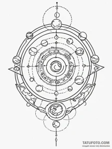 Tattoo design the ruling planet's symbol inte... - эскиз тату (№1751151412_0, 28.06.2025 22:56) — Tatufoto.com