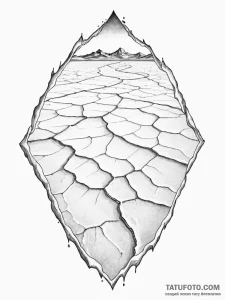 The abstract pattern of salt flats. - эскиз тату (№1751151496_0, 28.06.2025 22:58) — Tatufoto.com