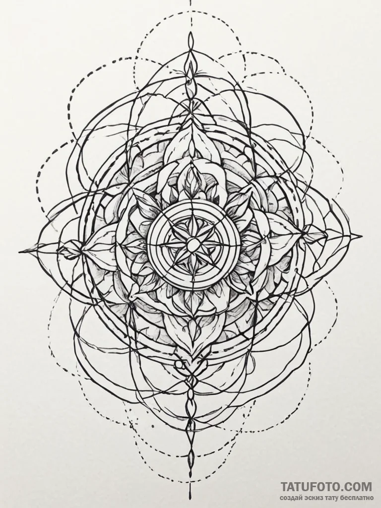 Tattoo sketch an abstract "wall" of interconn... - эскиз тату (№1751153507_0, 28.06.2025 23:31) — Tatufoto.com