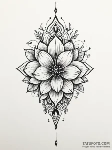 Tattoo design a dramatic blackwork design wit... - эскиз тату (№1751154564_0, 28.06.2025 23:49) — Tatufoto.com