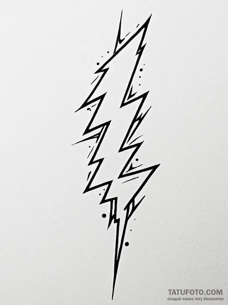 Tattoo design a stylized lightning bolt from... - эскиз тату (№1751155456_0, 29.06.2025 00:04) — Tatufoto.com
