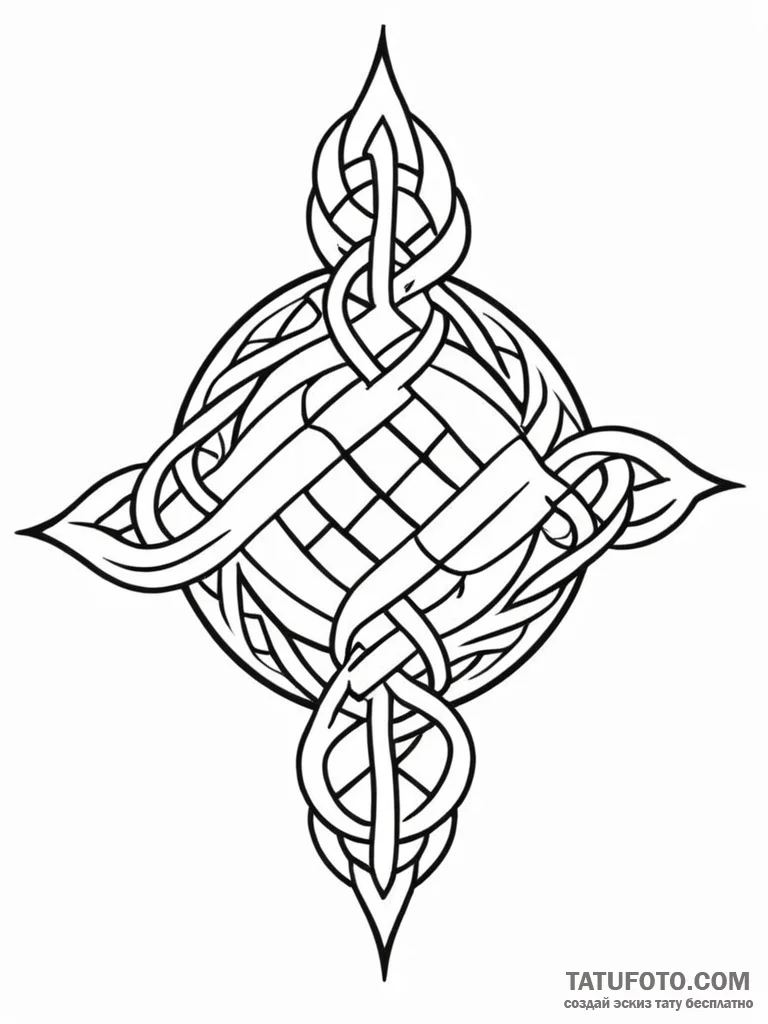 Tattoo design a symbol of unbreakable knotwor... - эскиз тату (№1751157760_0, 29.06.2025 00:42) — Tatufoto.com