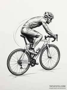 Tattoo design a cyclist's leg muscles in moti... - эскиз тату (№1751157839_0, 29.06.2025 00:43) — Tatufoto.com