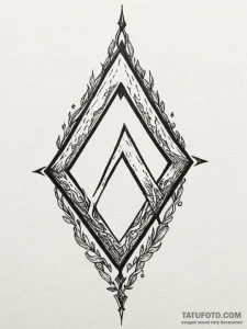 96. tattoo sketch: the rune "bereginya" (ofte... - эскиз тату (№1751158704_0, 29.06.2025 00:58) — Tatufoto.com