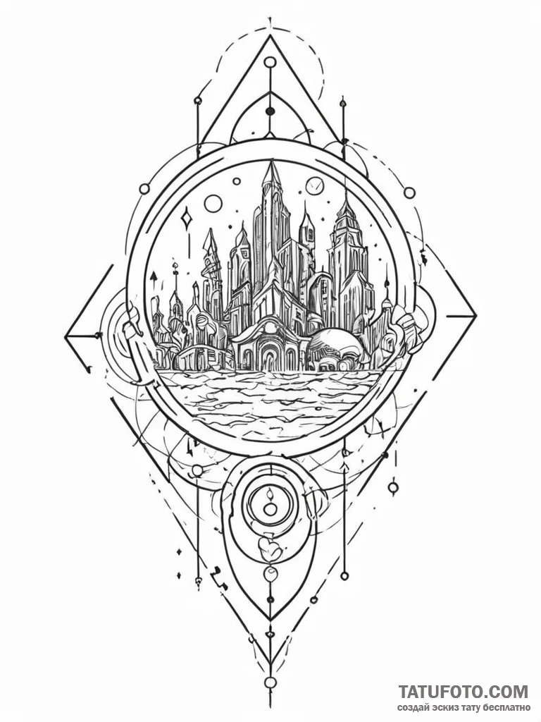 Tattoo sketch the glyph for aquarius (11th ho... - эскиз тату (№1751158955_0, 29.06.2025 01:02) — Tatufoto.com