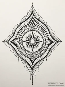 Tattoo sketch a stylized energy shield rippli... - эскиз тату (№1751159868_0, 29.06.2025 01:17) — Tatufoto.com