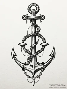 Tattoo design a pair of anchors, one on each... - эскиз тату (№1751161037_0, 29.06.2025 01:37) — Tatufoto.com