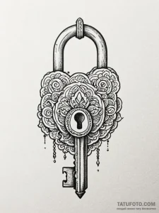 Tattoo design a pixelated key unlocking a det... - эскиз тату (№1751161949_0, 29.06.2025 01:52) — Tatufoto.com