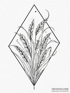 Tattoo design: a stylized "seeded field" rhom... - эскиз тату (№1751162362_0, 29.06.2025 01:59) — Tatufoto.com