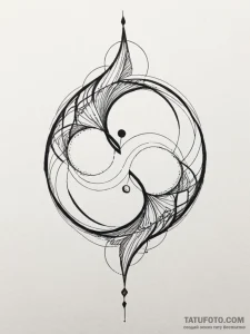 Tattoo design an abstract "echo" or resonance... - эскиз тату (№1751163077_0, 29.06.2025 02:11) — Tatufoto.com