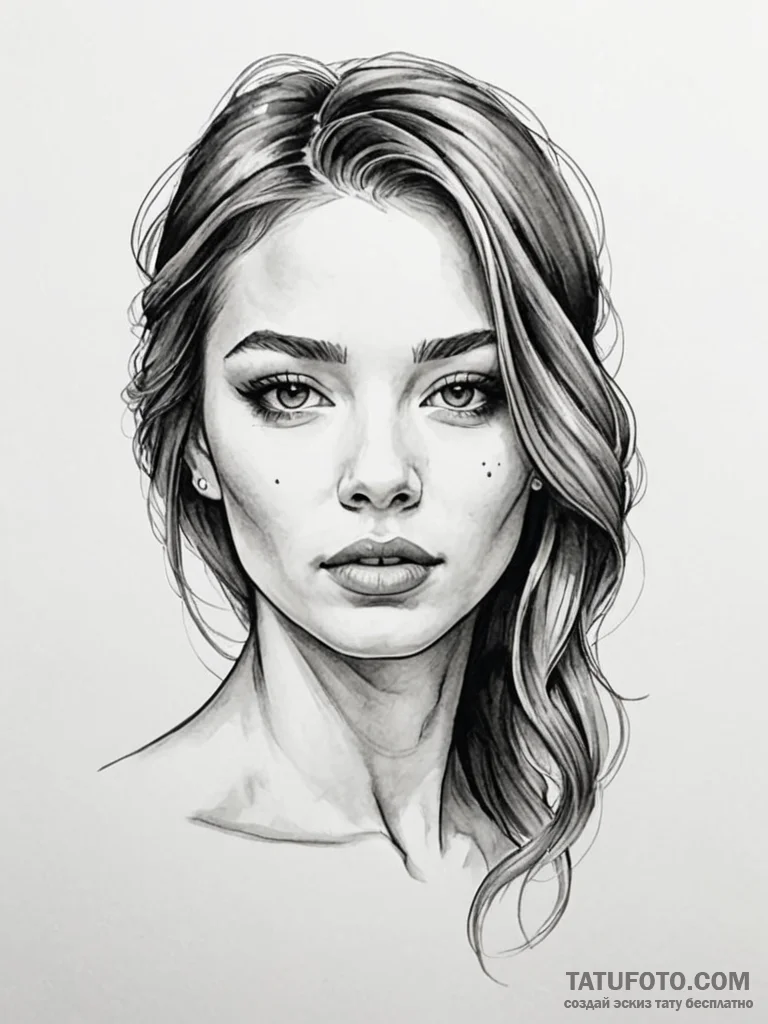 Tattoo sketch a memorial portrait in a realis... - эскиз тату (№1751163484_0, 29.06.2025 02:18) — Tatufoto.com