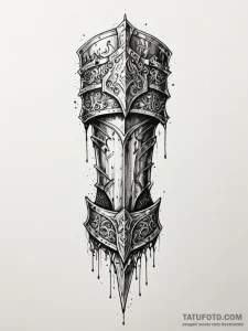 Tattoo sketch a knight's gauntlet, firm and r... - эскиз тату (№1751163643_0, 29.06.2025 02:20) — Tatufoto.com