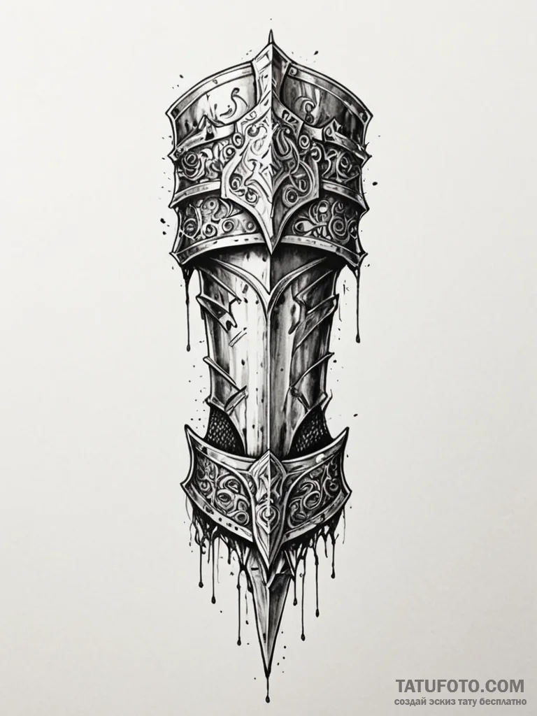 Tattoo sketch a knight's gauntlet, firm and r... - эскиз тату (№1751163643_0, 29.06.2025 02:20) — Tatufoto.com