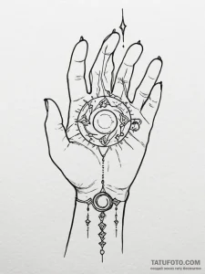 Tattoo sketch a sketch of a hand holding a gl... - эскиз тату (№1751164480_0, 29.06.2025 02:34) — Tatufoto.com