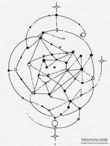 Tattoo sketch a constellation formed by the b... - эскиз тату (№1751167032_0, 29.06.2025 03:17) — Tatufoto.com