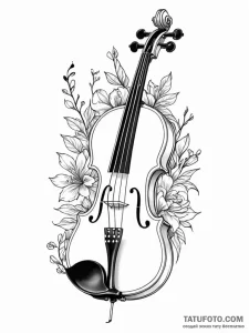 Tattoo sketch a classical musical instrument... - эскиз тату (№1751167671_0, 29.06.2025 03:27) — Tatufoto.com