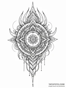 Tattoo design an abstract representation of a... - эскиз тату (№1751169950_0, 29.06.2025 04:05) — Tatufoto.com