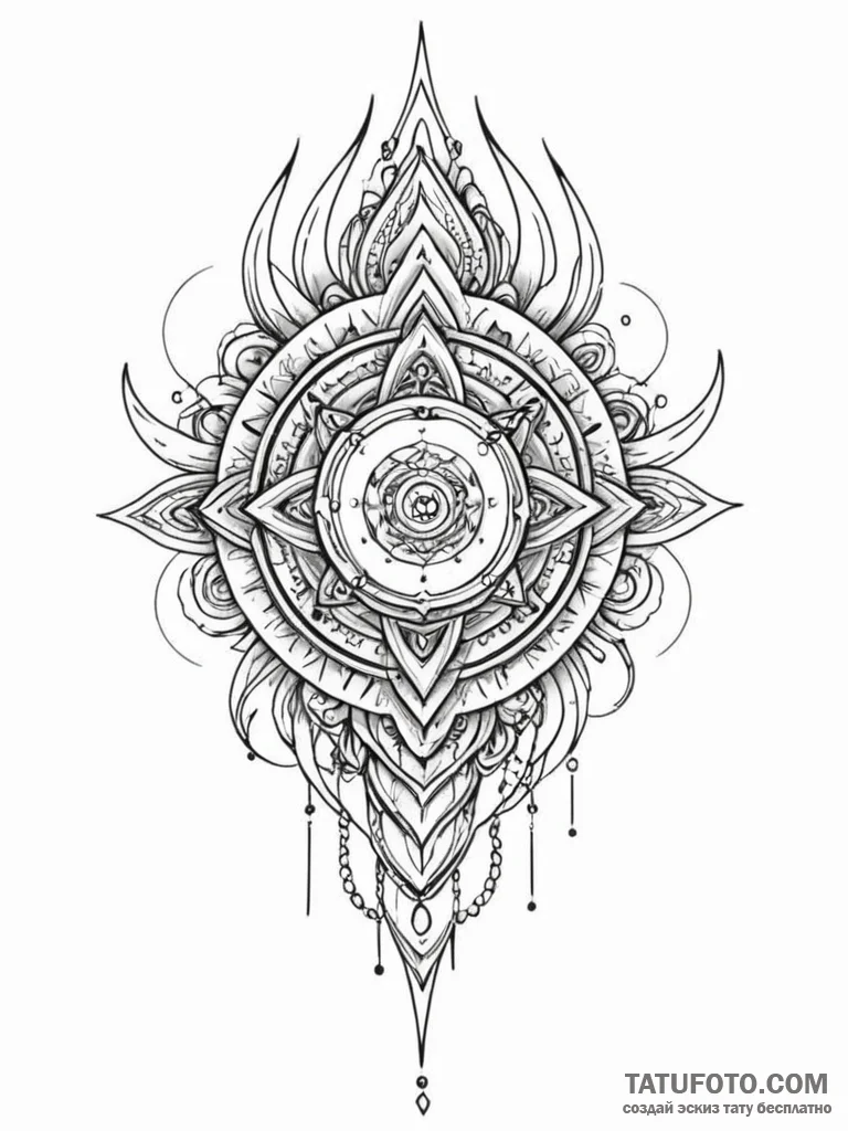 Tattoo design an abstract representation of a... - эскиз тату (№1751169950_0, 29.06.2025 04:05) — Tatufoto.com