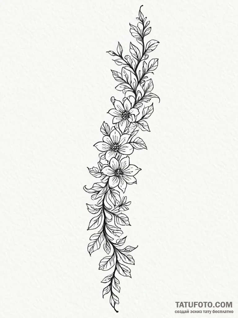Tattoo sketch a delicate lace pattern wrappin... - эскиз тату (№1751170039_0, 29.06.2025 04:07) — Tatufoto.com