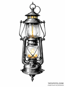 Tattoo sketch a single, glowing lantern in da... - эскиз тату (№1751171234_0, 29.06.2025 04:27) — Tatufoto.com