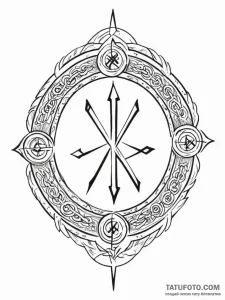 55. tattoo design: a sequence of runes formin... - эскиз тату (№1751172452_0, 29.06.2025 04:47) — Tatufoto.com