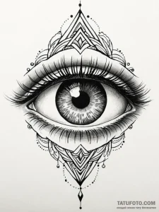 Tattoo design a powerful and serene eye, conv... - эскиз тату (№1751172771_0, 29.06.2025 04:52) — Tatufoto.com