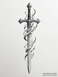Tattoo sketch a broken sword that has been re... - эскиз тату (№1751173015_0, 29.06.2025 04:56) — Tatufoto.com