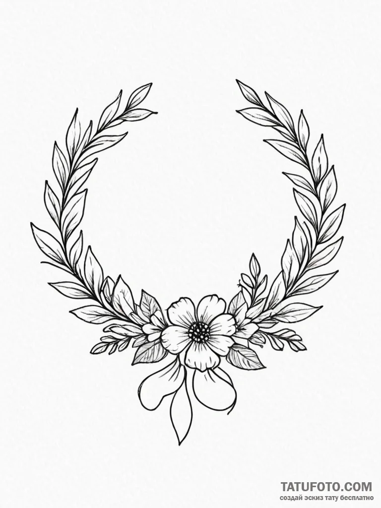 Tattoo sketch: a simple, elegant tattoo of a... - эскиз тату (№1751173255_0, 29.06.2025 05:00) — Tatufoto.com