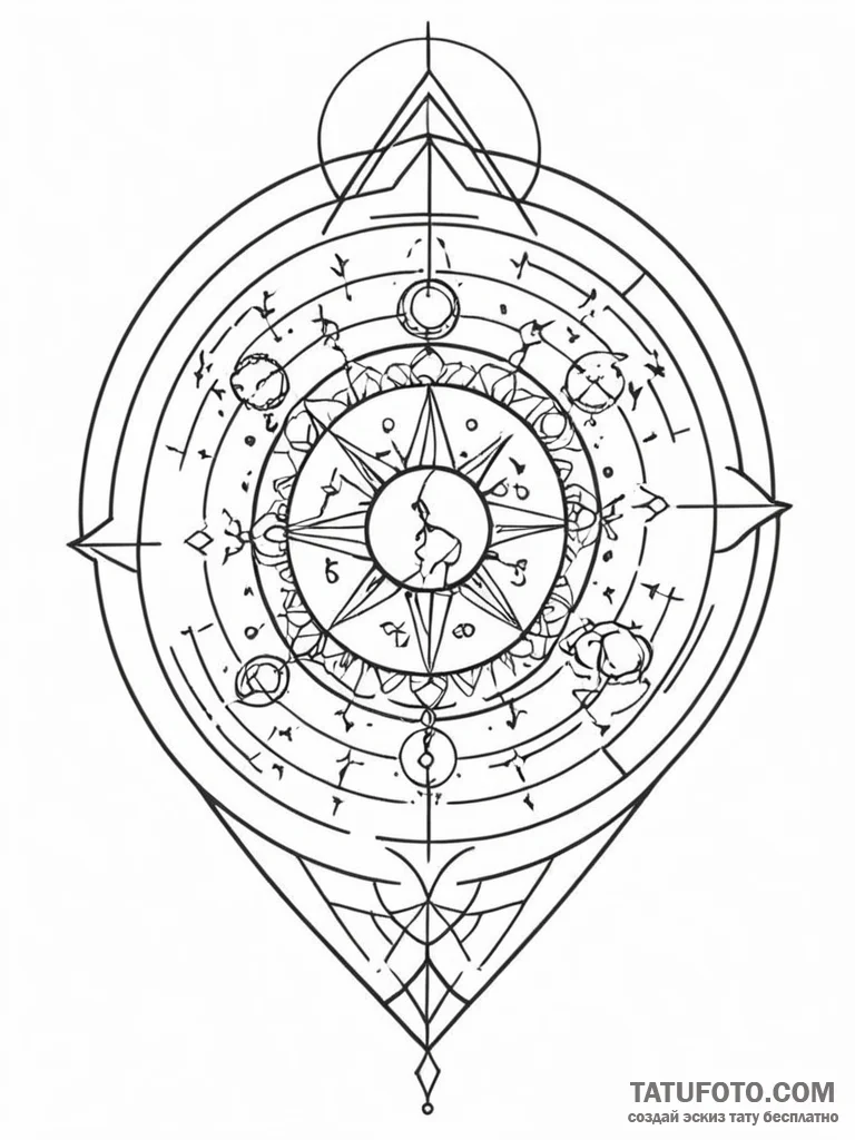 Tattoo design a geometric sphere with the zod... - эскиз тату (№1751174812_0, 29.06.2025 05:26) — Tatufoto.com