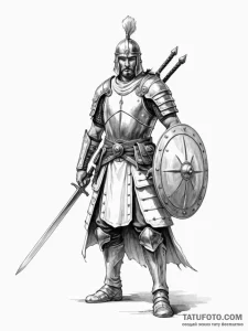 группа 12: historical warrior archetypes (ист... - эскиз тату (№1751175326_0, 29.06.2025 05:35) — Tatufoto.com