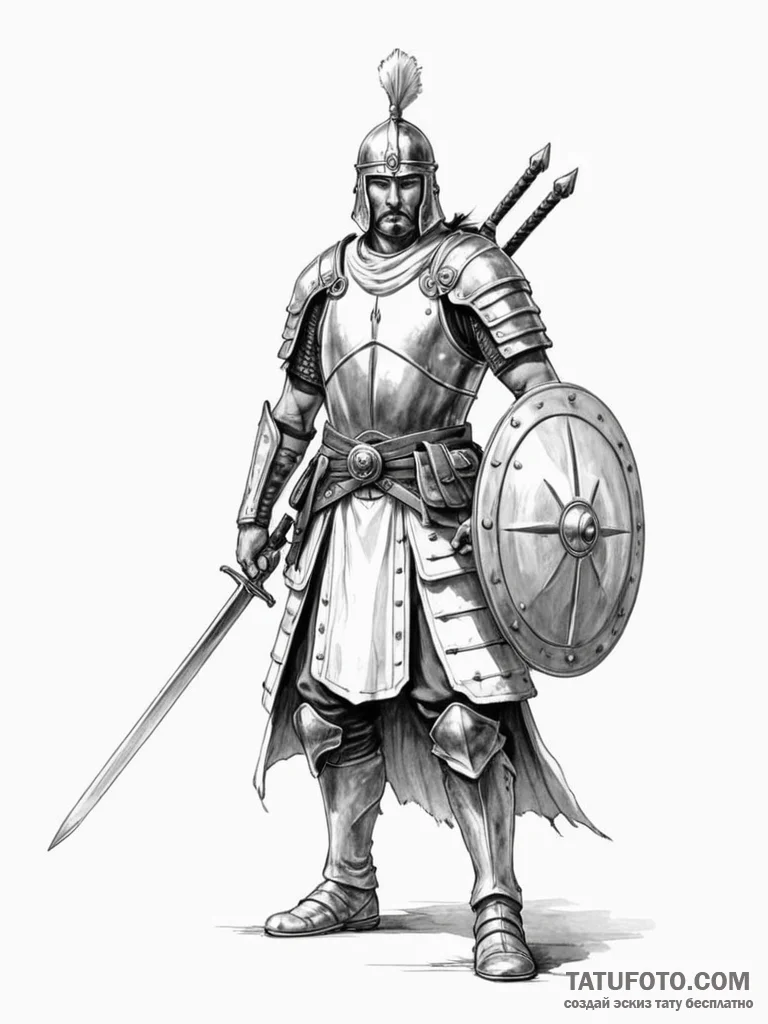 группа 12: historical warrior archetypes (ист... - эскиз тату (№1751175326_0, 29.06.2025 05:35) — Tatufoto.com