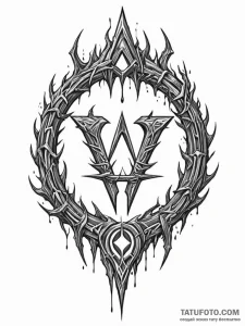 63. tattoo sketch: a "chernobog" rune appeari... - эскиз тату (№1751175751_0, 29.06.2025 05:42) — Tatufoto.com